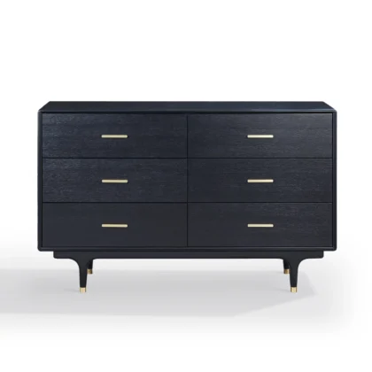 komoda czarna drewno