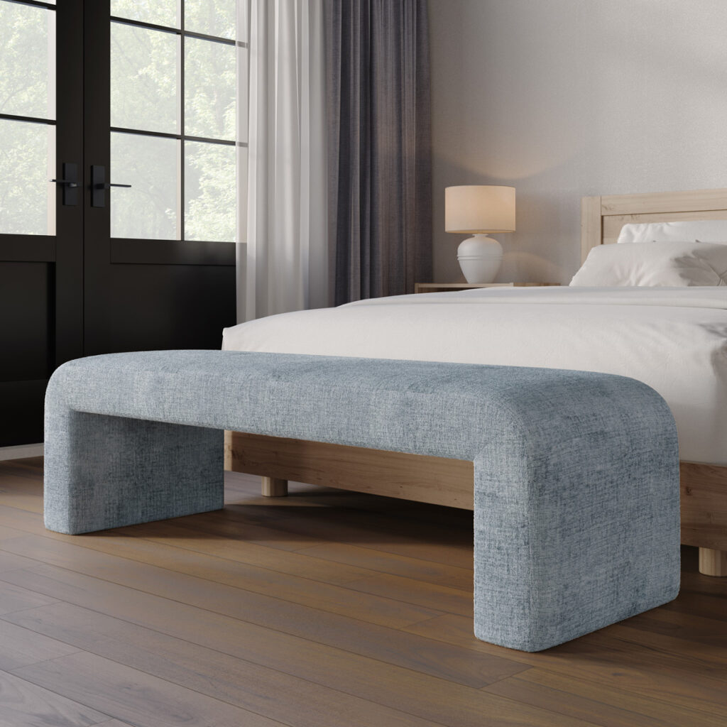 Siedzisko tapicerowane jasnoniebieskie