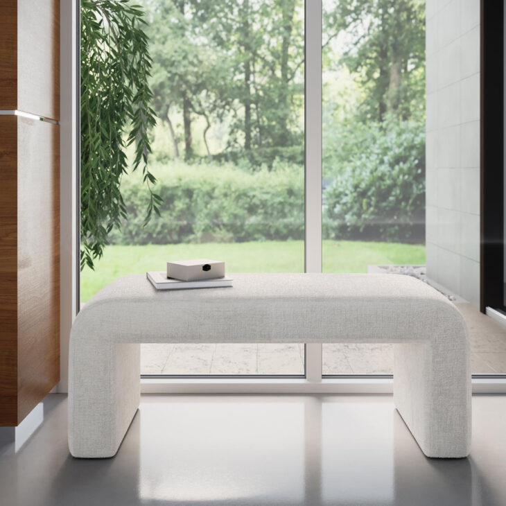 siedzisko tapicerowana beżowa