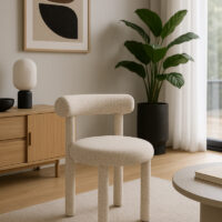 krzesło jasnokremowe