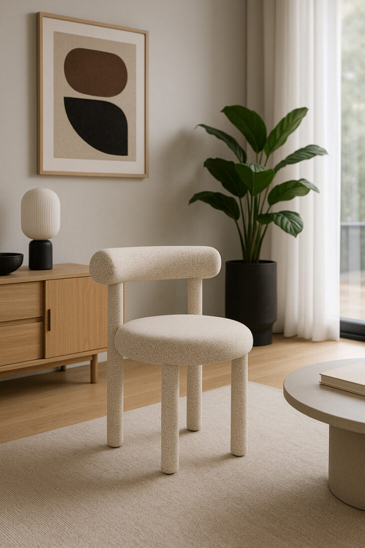 krzesło jasnokremowe