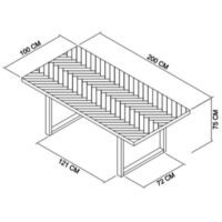 wymiary stołu w jodełkę