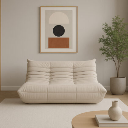 Sofa dwuosobowa jasna